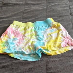 Colorful Tie-Dye Shorts Bebe Size Large 14/16